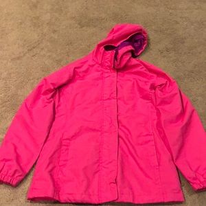 Girls pink rain coat